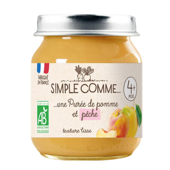 Visuel 1 du produit Pot pomme pêche bio Simple Comme - 125g