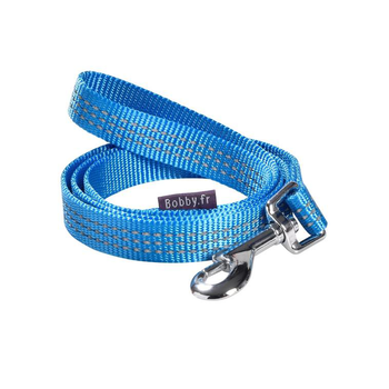 Visuel 1 du produit Laisse pour chien coloris bleu en nylon tressé Bobby Safe – Taille S