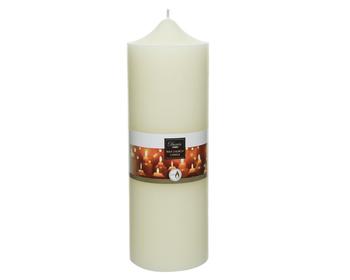 Visuel 1 du produit Bougie cylindrique en paraffine ivoire Église - Ø 10 x H 30 cm