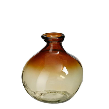 Visuel 1 du produit Vase en verre recyclé marron Organic - Ø 16,5 x H 18 cm