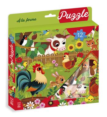 Visuel 1 du produit Puzzle 12 pièces "À la ferme" aux Éditions Lito