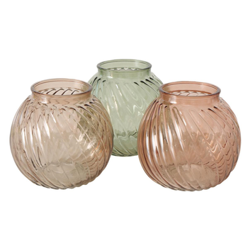 Visuel 1 du produit Vase boule en verre texturé Valea - Ø 15 x 14 cm