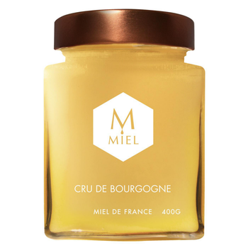 Visuel 1 du produit Miel cru de Bourgogne bio dans un pot en verre Hexagone - 400 g