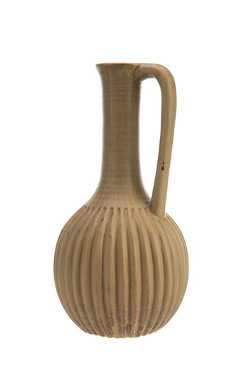 Visuel 1 du produit Vase jarre coloris vert en céramique - Ø 14,7 cm x 29 cm