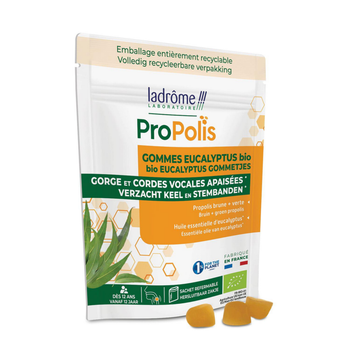 Visuel 1 du produit Gommes à la propolis et eucalyptus bio Ladrôme – 45 g