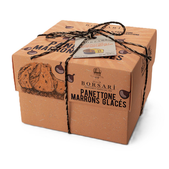 Visuel 1 du produit Panettone aux marrons glacés Borsari - dans une boîte en carton 750 g
