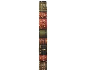 Visuel 1 du produit Papier cadeau bibliothèque en papier brun et vert - 200 x 70 cm