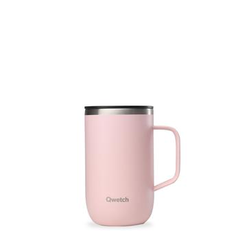 Visuel 1 du produit Mug isotherme en inox recyclé Matt Qwetch Matt rose pastel - 470 ml