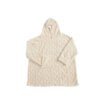 Visuel 1 du produit Sweat plaid crème à torsades - Taille unique