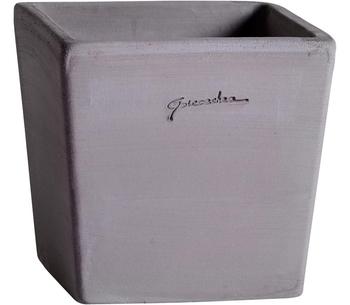 Visuel 1 du produit Carré contemporain en terre grise Poterie Goicoechea - 16 x 16 x 15 cm