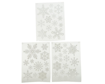 Visuel 1 du produit Vitrophanie flocons de neige blancs - 40 x 29,5 cm