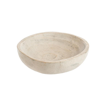 Visuel 1 du produit Coupe creusée escargot en bois de manguier naturel blanchi - 22,5 x 22 x 4 cm