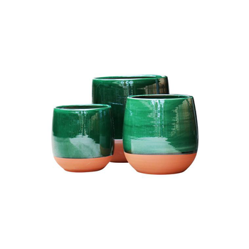 Visuel 1 du produit Pot en terre émaillée vert Jade Les Poteries d’Albi Saintrop - Ø 20 x H 21 cm