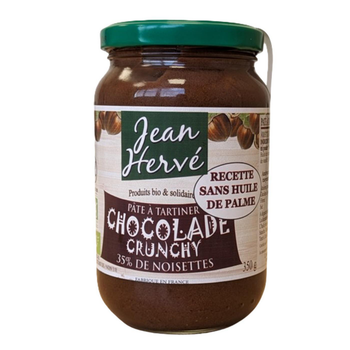 Visuel 1 du produit Pâte à tartiner crunchy choco noisette bio Jean Herve - 350 g