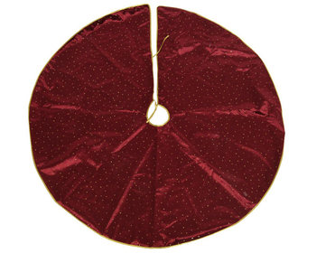 Visuel 1 du produit Jupe de sapin en polyester bordeaux - Ø 120 x H 0,5 cm
