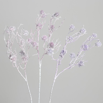 Visuel 1 du produit Branche décorative argent violet - 70 cm