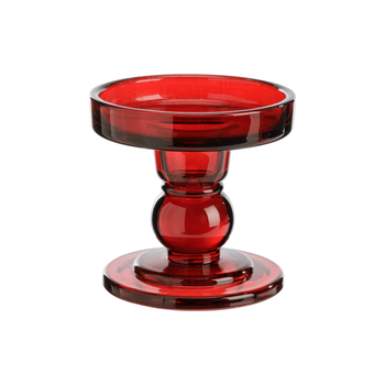 Visuel 1 du produit Bougeoir en verre laqué rouge Matar petit modèle - Ø 8,5 x H 8,5 cm