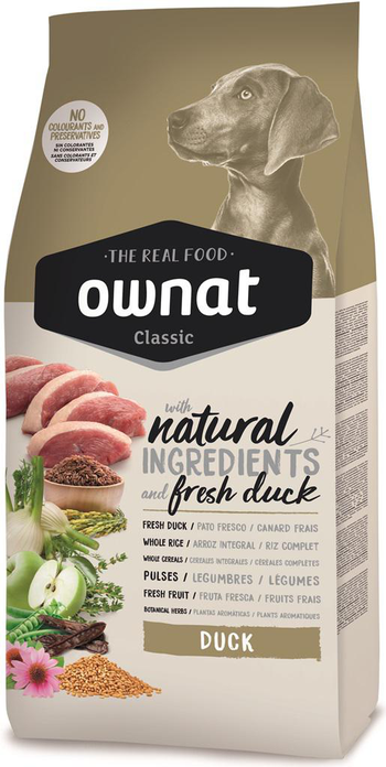 Visuel 1 du produit Croquettes pour chien au canard Ownat classic - 12 kg