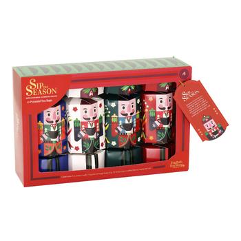 Visuel 1 du produit Coffret 4 crackers casse-noisette avec assortiment de 12 thés et infusions bio Sip The Season - les 12 sachets