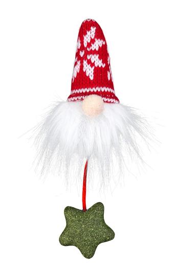 Visuel 1 du produit Jouet de Noël pour chat gnome 2 en 1 coloris multicolore avec étoile en matatabi Wouapy