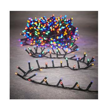 Visuel 1 du produit Guirlande lumineuse de Noël micro LED multicolore flicker snake light câble noir 8 fonctions animées intérieur - 14 m