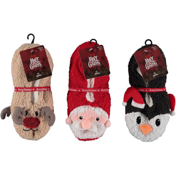 Visuel 1 du produit Ballerines de Noël fantaisie pour enfant intérieur fourrure