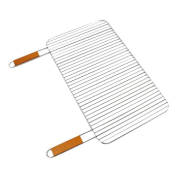Visuel 1 du produit Grille simple Somagic en acier chromé avec manche en bambou - 67 x 40 cm