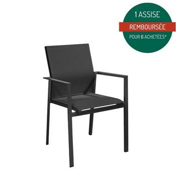 Visuel 1 du produit Fauteuil coloris noir Proloisirs Abelia - 61 x 87 x 56 cm