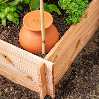 Visuel 2 du produit Potager carré en bois de sapin PEFC - 90 x 90 x 16 cm