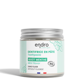 Visuel 1 du produit Dentifrice en pâte bio goût menthe en pot en verre - 185 g