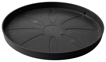 Visuel 1 du produit Soucoupe en plastique recyclé anthracite Deroma Origin Anthracite - Ø 21 x H 1,9 cm