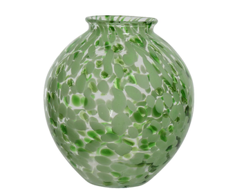 Visuel 1 du produit Vase moucheté en verre multicolore - Ø 20,5 x H 25 cm