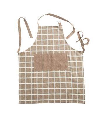 Visuel 1 du produit Tablier à carreaux coloris multicolore en coton - 70 x 85 cm