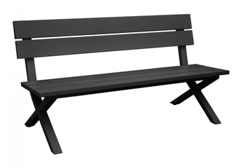 Visuel 1 du produit Banc de jardin en aluminium graphite - PROLOISIRS Crossway