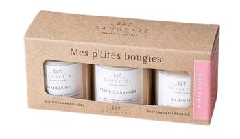 Visuel 1 du produit Coffret de 3 mini-bougies parfumées Mes p’tites bougies Récolte automnale -  3 x 50 g
