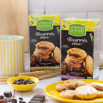 Visuel 2 du produit Lot de biscuits fourrés chocolat bio Le Moulin du Pivert - 350 g (2ème à -50%)