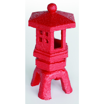 Visuel 1 du produit Zen Déco Lantern Rouge Résine 8,5x8,5x16 cm