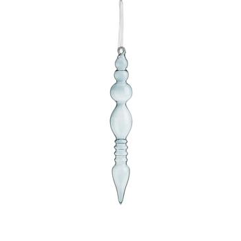Visuel 1 du produit Suspension goutte en verre bleu transparent - Ø 4 x H 27,5 cm