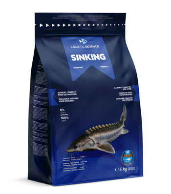 Visuel 1 du produit Nourriture complète pour esturgeons de minimum 15 cm de long Aquatic Science Sinking - Taille M sac de 5 kg