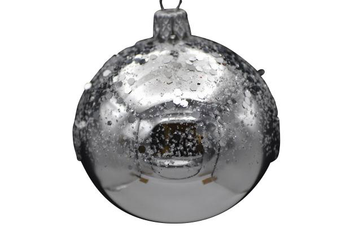 Visuel 1 du produit Suspension boule décorative Nordique coloris argent en verre - Ø 7 cm