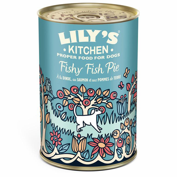 Visuel 1 du produit Aliment humide pour chien à la dinde, saumon et légumes Lily’s Kitchen - 400 g