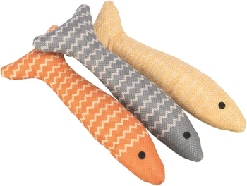 Visuel 1 du produit Jouet pour chat en tissu coloris multicolore poisson avec catnip Trixie - 20 cm