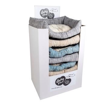 Visuel 1 du produit Couchage pour chien coloris multicolore corbeille rectangulaire Duvoplus - 85 x 70 x 19 cm