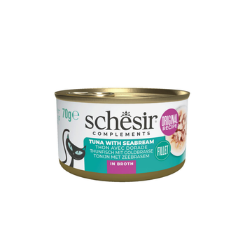 Visuel 1 du produit Alimentation humide bouillon pour chat thon dorade Schesir - 70 g