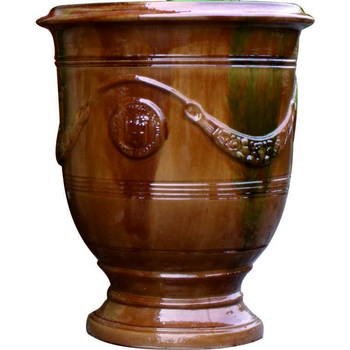 Visuel 1 du produit Vase Anduze tradition flammé en terre cuite émaillée H 55 x Ø 45 cm