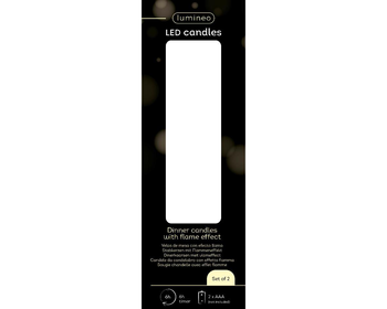 Visuel 1 du produit Bougie diner blanche LED à effet flamme blanc chaud - Ø 2,2 x H 14,5 cm