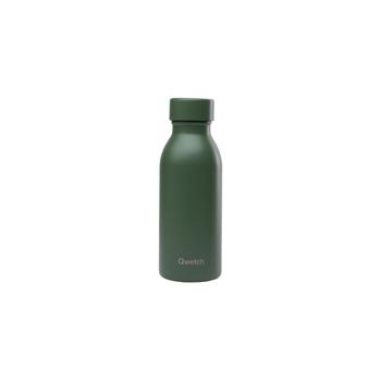 Visuel 1 du produit Bouteille isotherme en inox recyclé Qwetch Icon Matt kaki - 350 ml
