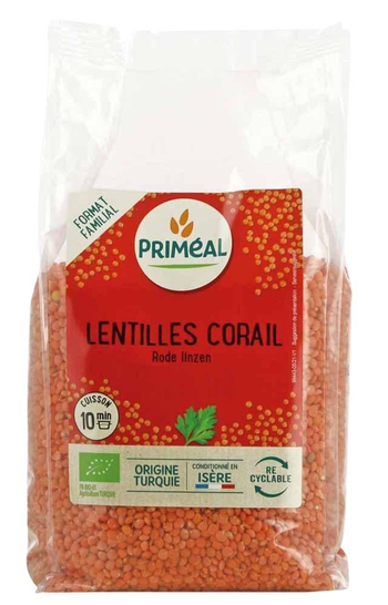 Visuel 1 du produit Lentilles corail bio en sachet de 1 kg