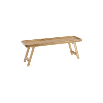 Visuel 1 du produit Plateau en bois de manguier brun sur pieds Duko - 50 x 15 x 17 cm