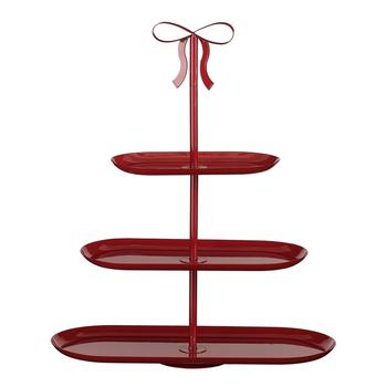 Visuel 1 du produit Serviteur 3 niveaux en fer brun Grazia - 48 x 20 x 55 cm